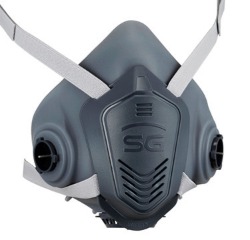 SG생활안전대리점 직결식 반면형 양구형 방독 방진 석면 분진 마스크 SG-8000